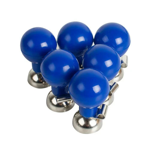 ECG CHEST BULB (BLUE) 6 PCS.SUPREME WITH METAL