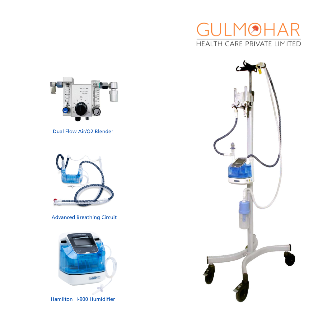 Gulmohar HHHFNC Bubble CPAP